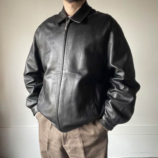 Brooks Brothers ラム レザー ジャケット 黒 L ブルックスブラザーズ