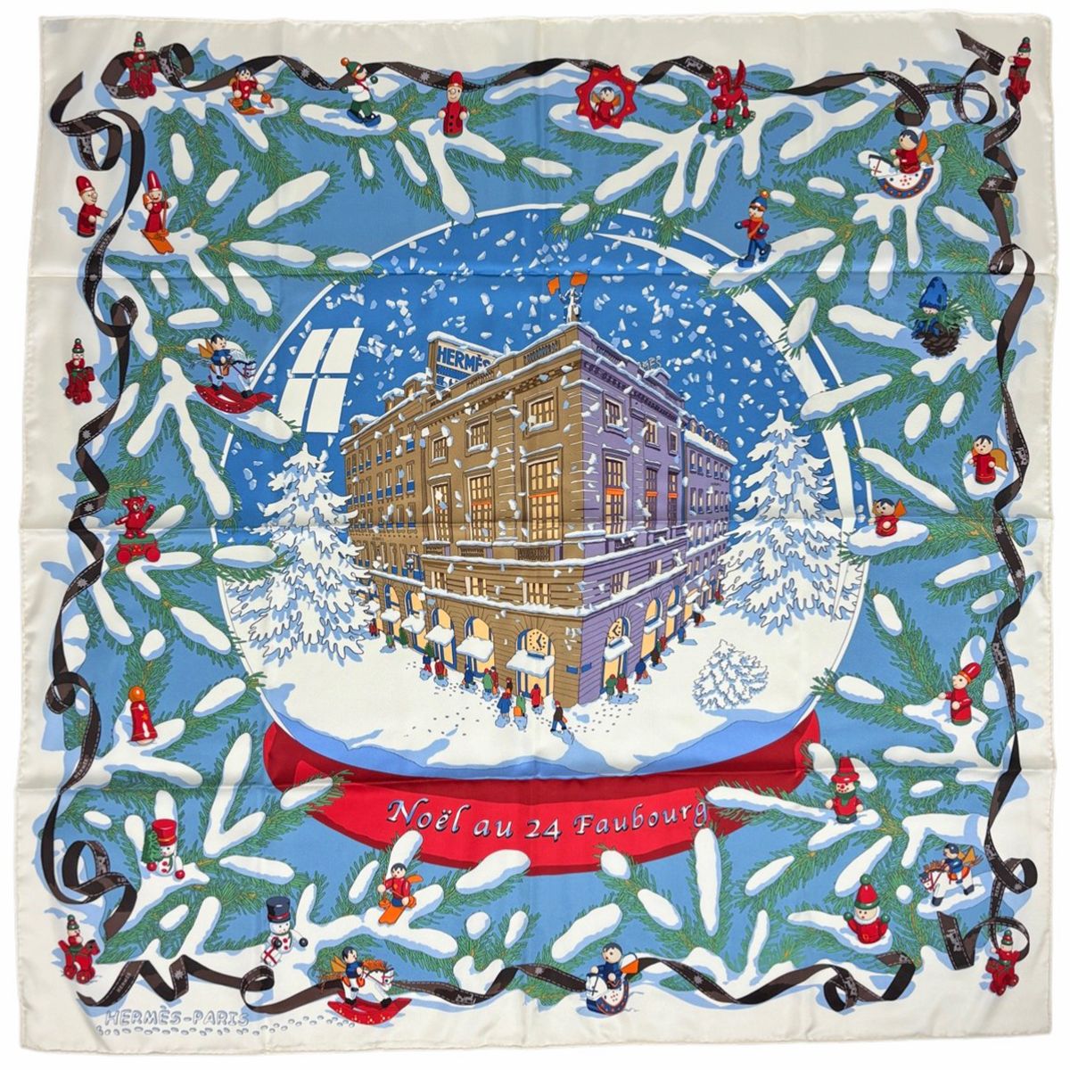 エルメス HERMES カレ90 Noel au 24 Faubourg フォーブル24番地の