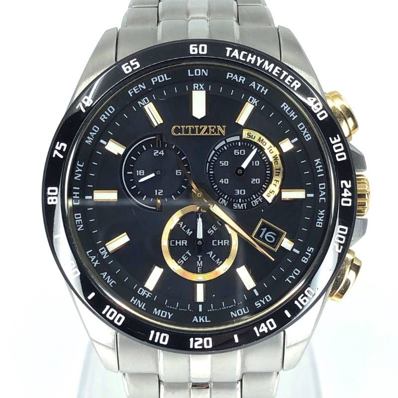 CITIZEN シチズン 腕時計 エコドライブ ステンレススチール ブラック E660-A18SR05 美品・コマ付き】CITIZEN シチズン／シチズン コレクション エコ