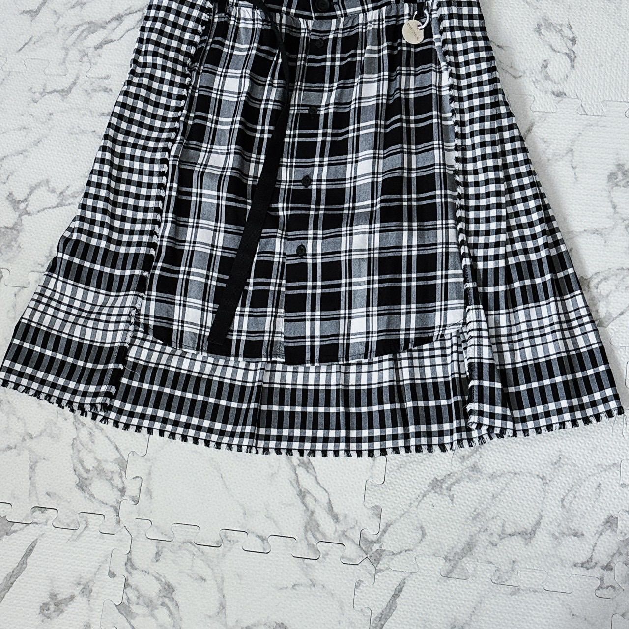 新品タグ付き】DIESEL ディーゼル 2way 2枚組 レイヤード チェック