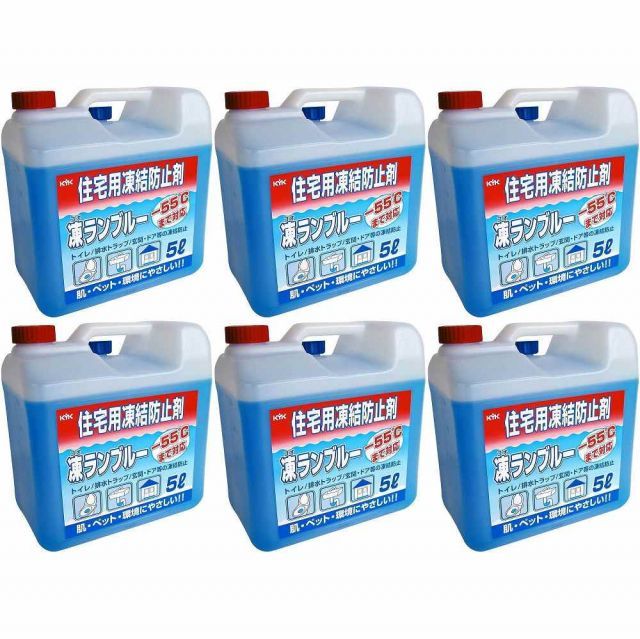 ＫＹＫ　住宅用凍結防止剤凍ランブルー５Ｌ 6個セット