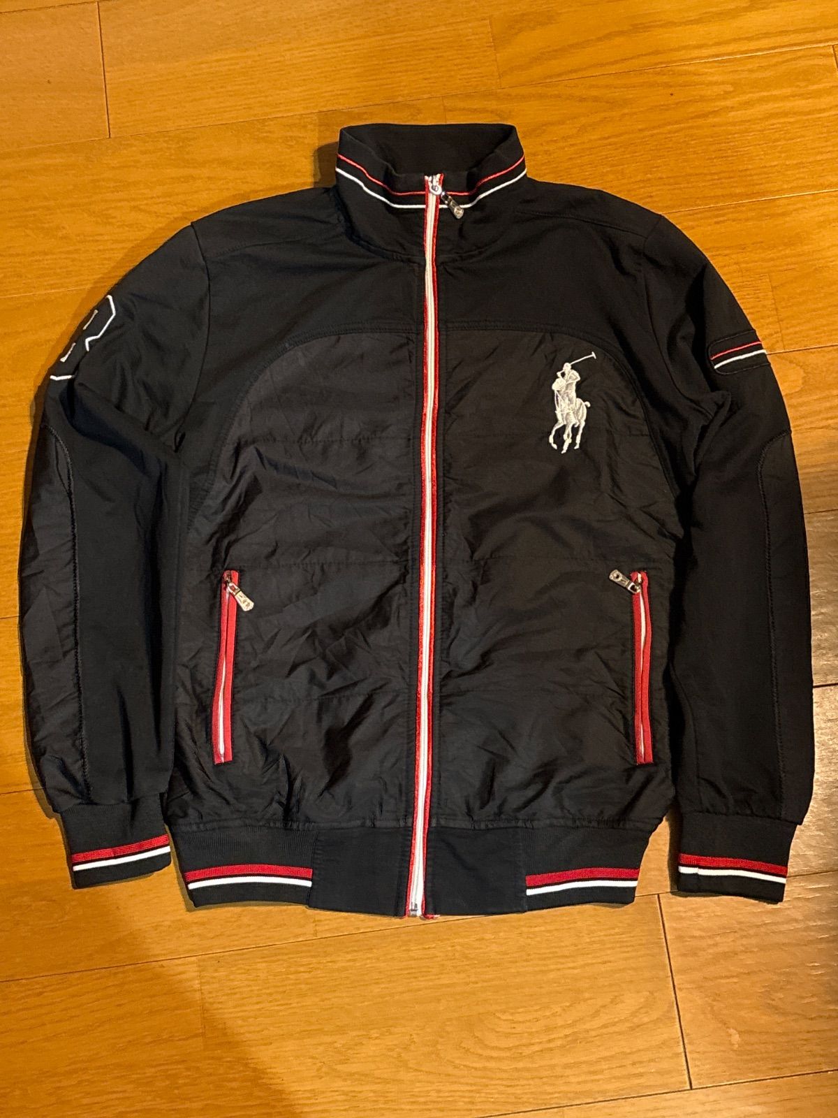 ラルフローレンRLX＊フルジップジャージジャケットBLACK✖️RED/S試着のみ ラルフローレン RALPH LAUREN ジャケット ブルゾン ジャンパー