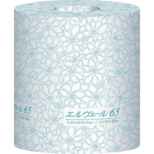 エリエール　エルヴェールトイレットティシューシングル６５ｍ個包装ミシン目入り