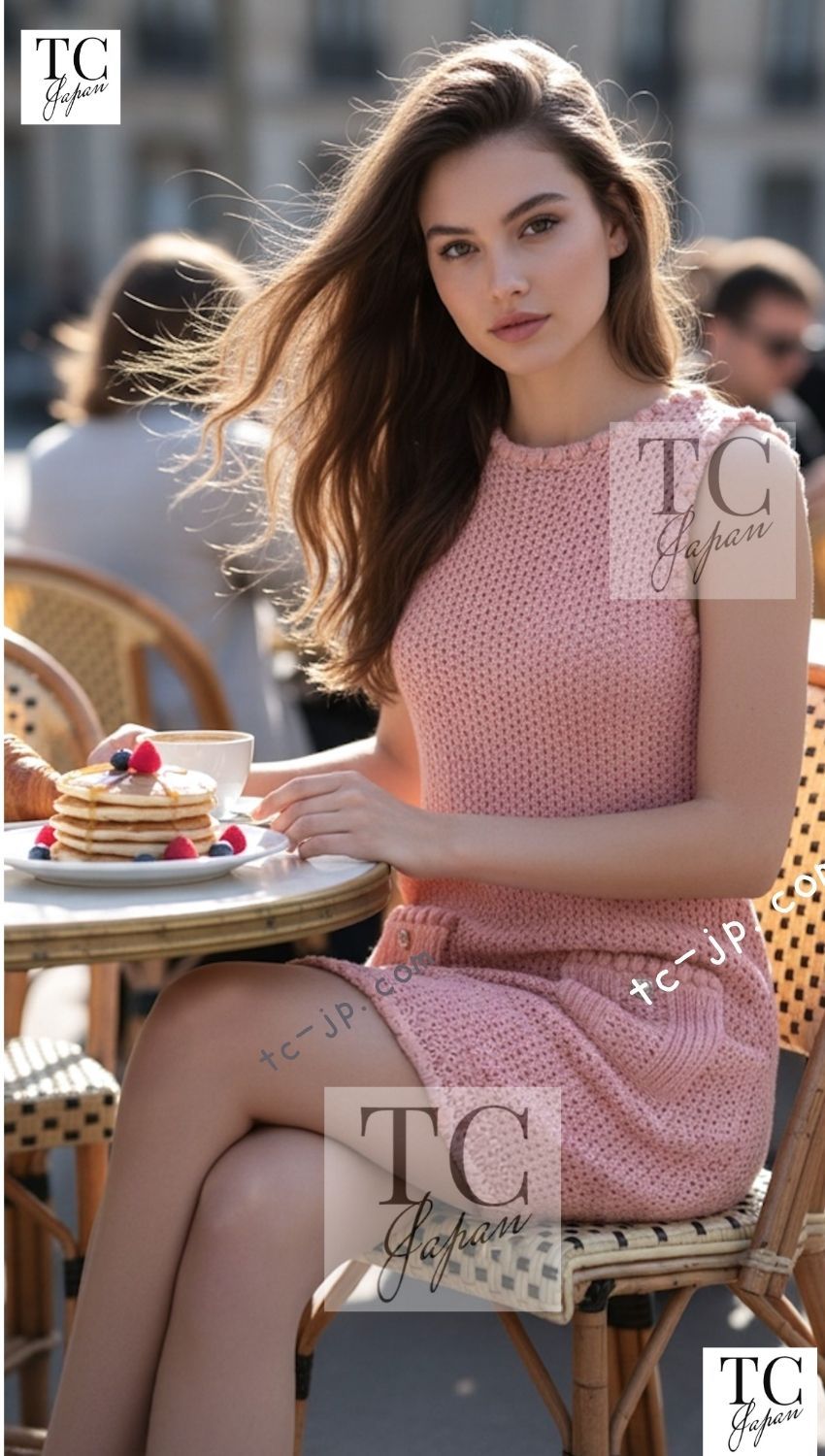 シャネル ワンピース CHANEL プリティ ピンク コットン サマー さらり