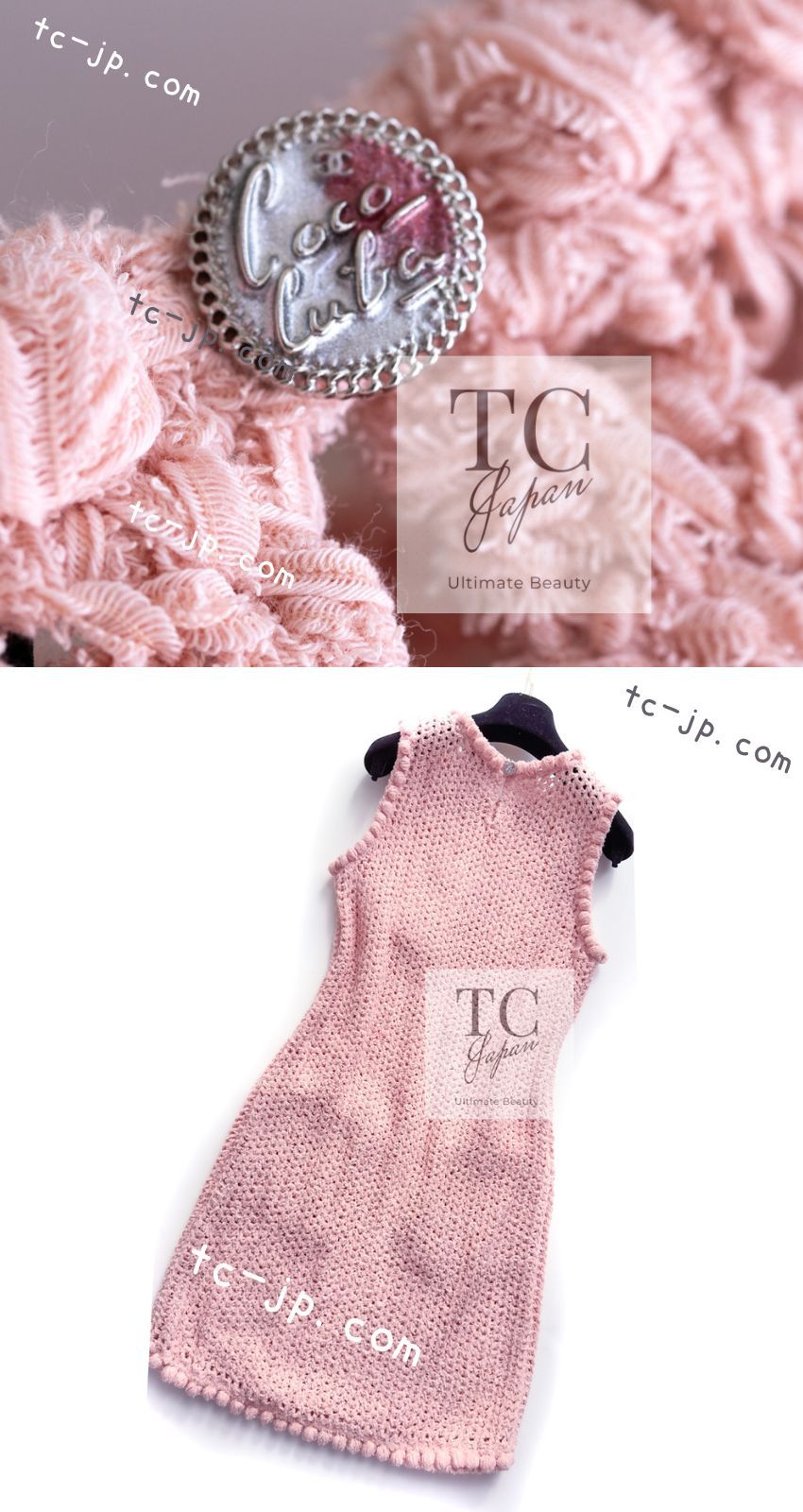 シャネル ワンピース CHANEL プリティ ピンク コットン サマー さらり