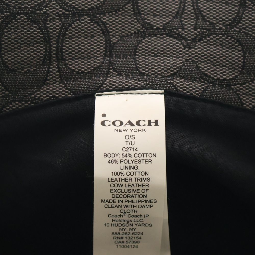 COACH (コーチ) シグネチャー キャンバス バケットハット グレー C2714