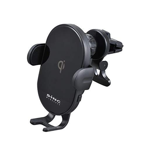 【送料無料】セイワ(SEIWA) 車内用品 Qi ワイヤレス充電器 ホルダー ブラック D598 エアコン取り付け 自動開閉 USB Power Delivery入力 蓄電用キャパシタ内蔵 静音 最大15W出力 手帳型ケース対応