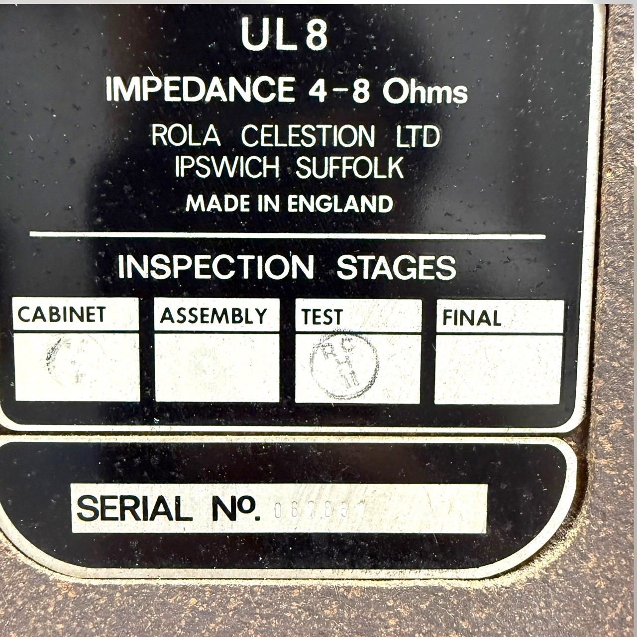 ☆送料無料 超希少 動作品 Celestion セレッション UL8 英国製