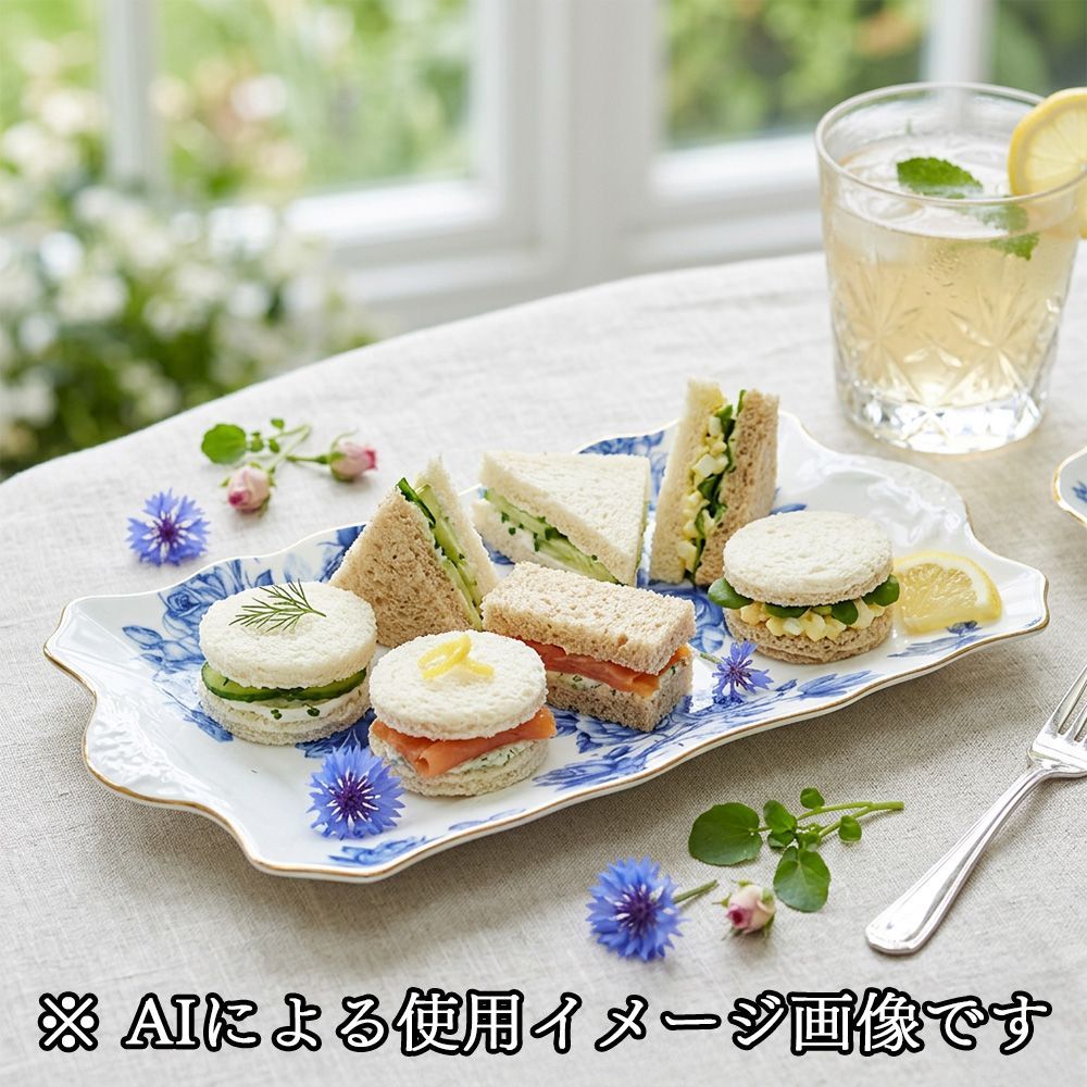 キッチン・食器 エインズレイ エリザベスローズ ブルー サンドイッチ