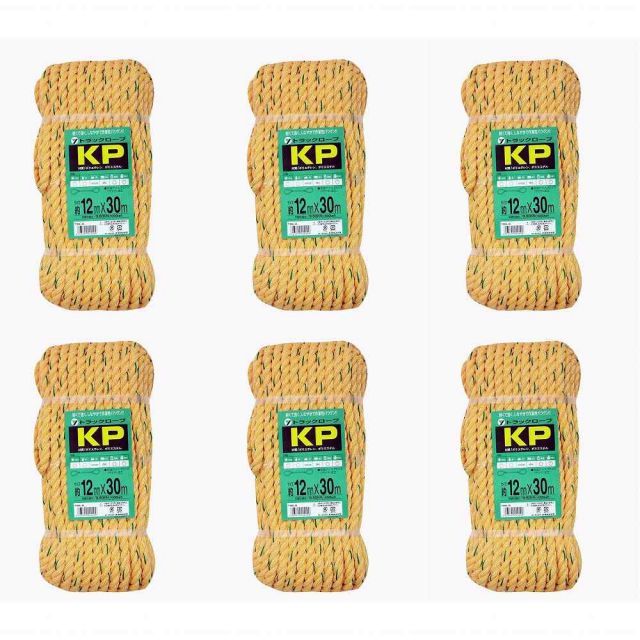 ユタカメイク　ロープ　ＫＰトラックロープ（ＯＢ）　１２×３０ 6個セット