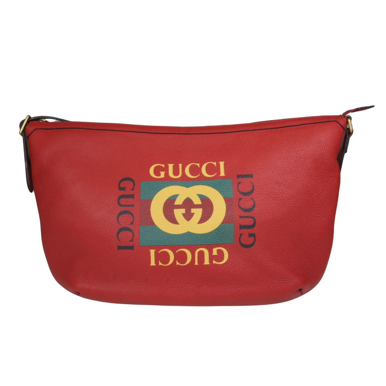 GUCCI グッチ ロゴプリント ハーフムーン ホーボー ショルダーバッグ グッチ GUCCI ロゴプリント ハーフムーン ホーボーバッグ 523588