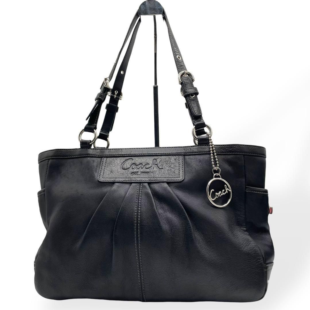 極美品 極美品 COACH コーチ トートバッグ ハンドバッグ レザー シボ革 