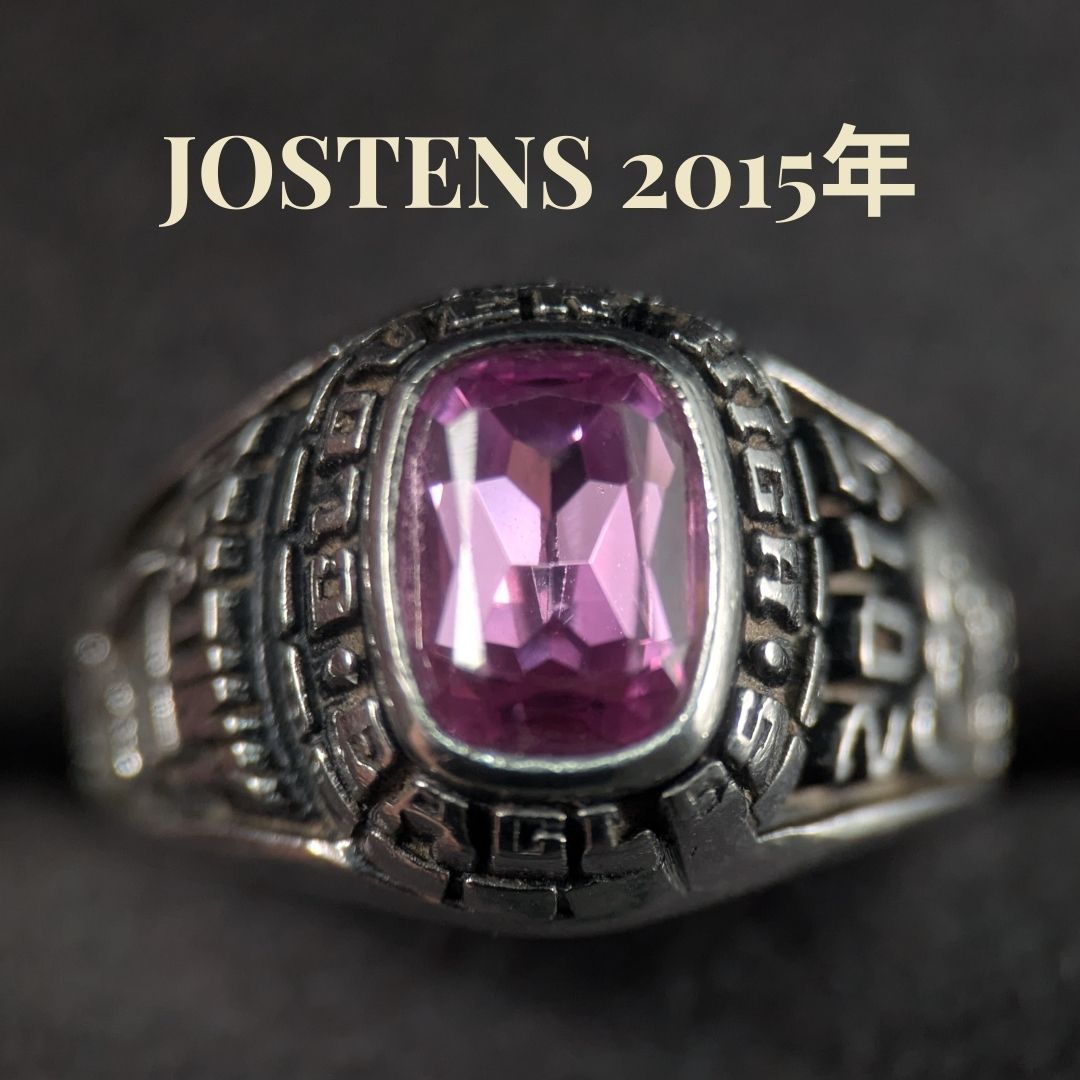 JOSTENS 8.8号 2015年 ピンクパープル カレッジリング 米国 JOSTENS 8.8号 2015年 ピンクパープル カレッジリング 米国
