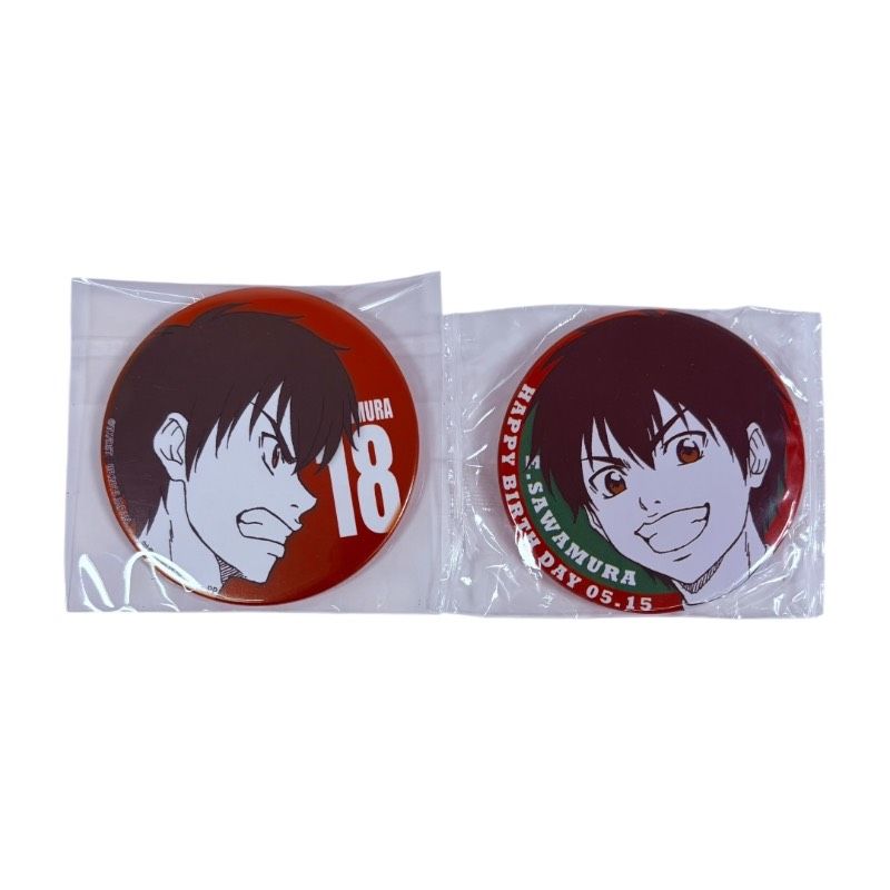 ダイヤのA バラエティ缶バッジ 沢村栄純 バースデー キャラコミュ