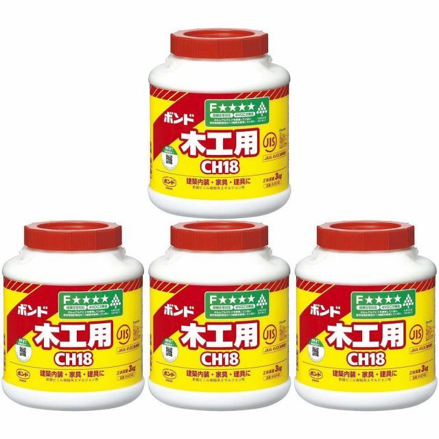 コニシ　ボンド木工用　ＣＨ１８　３ｋｇ（ポリ缶）　＃４０１４０ 4個セット