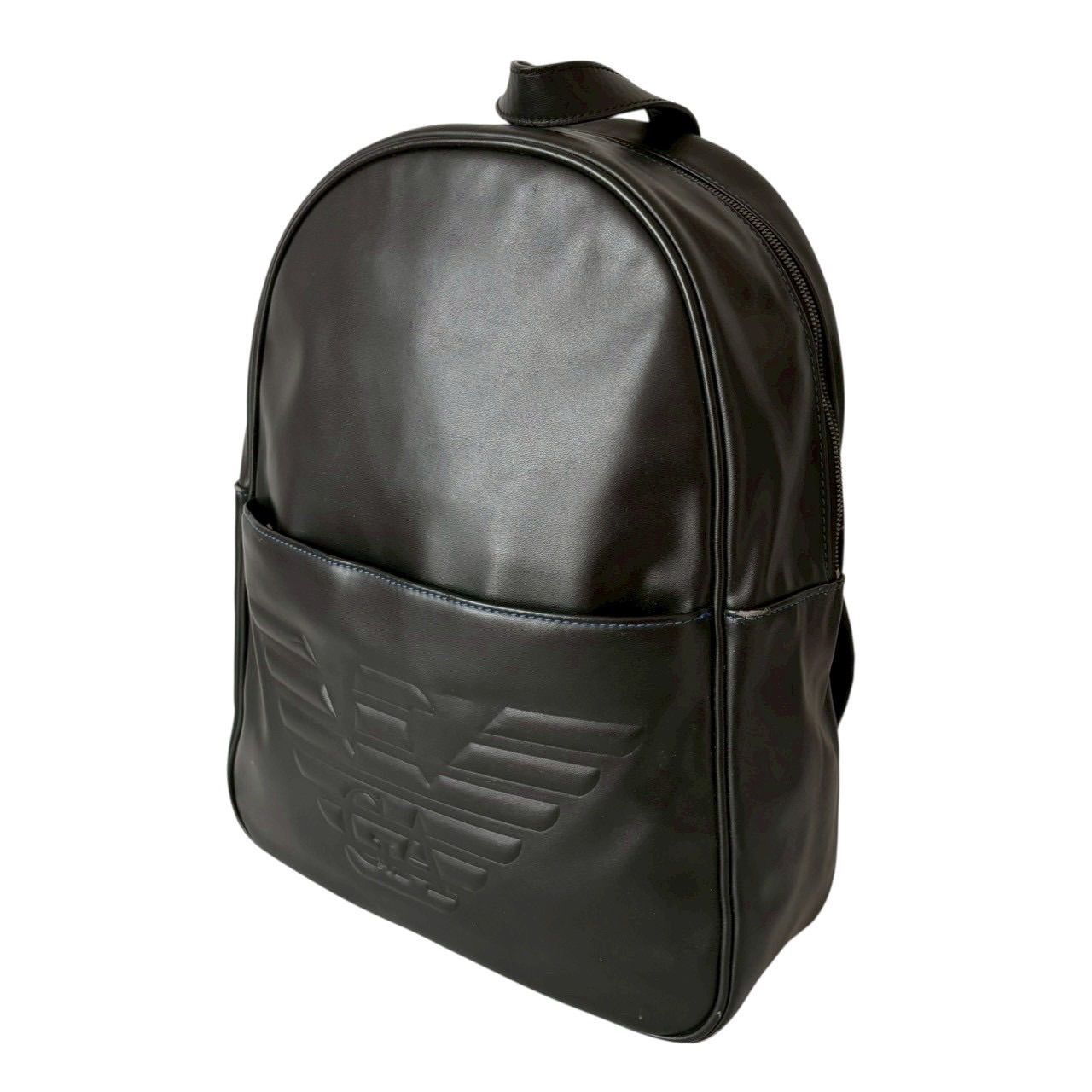 EMPORIO ARMANI レザー ブラックリュック EMPORIO ARMANI エンポリオアルマーニ バックパック レザー ブラック