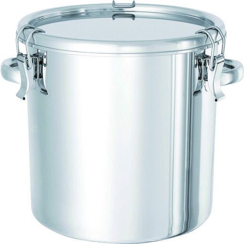 日東 ステンレスタンク テーパー付キャッチクリップ式密閉タンク(フタ付)10L