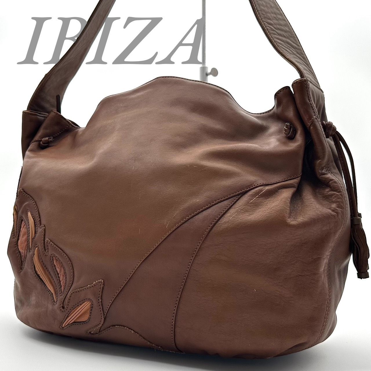 B4811】【訳あり】 IBIZA イビサ ショルダーバッグ カーフレザー 