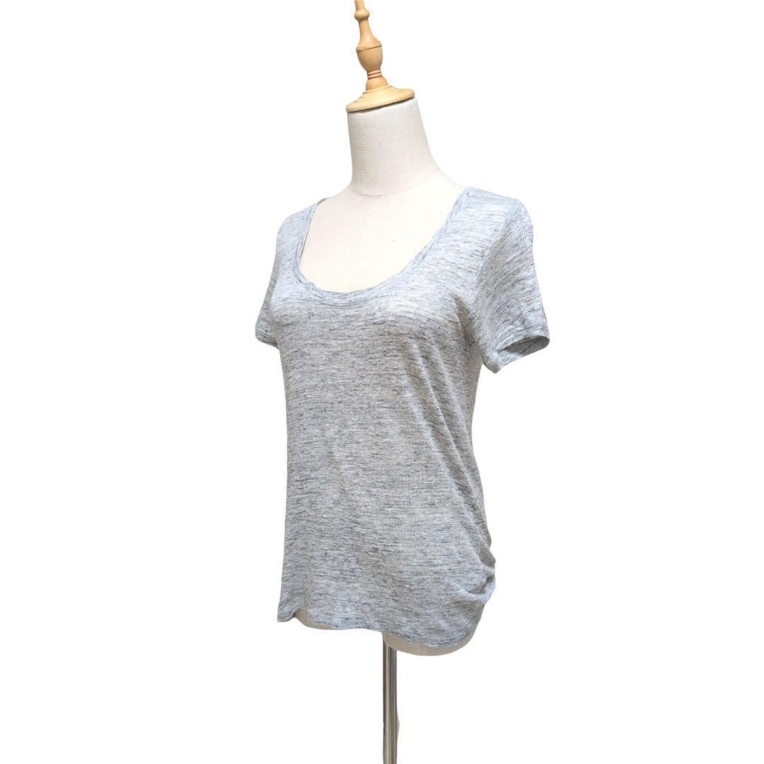Theory セオリー【S】半袖 Tシャツ カットソー グレー 万能 美デコルテ 