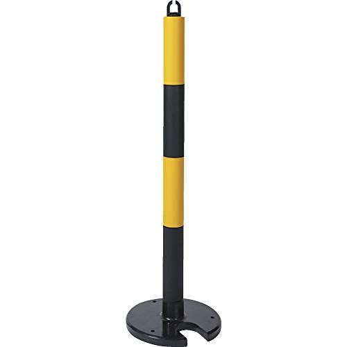 新品 TRUSCO(トラスコ) やわらかゴムポール イエロー・ブラック 88cm アンカー穴10mm付 屋内型タイプ TGP-03A
