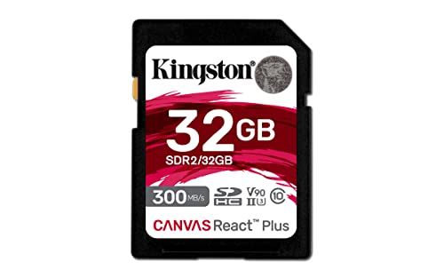 新品 キングストン SDXCカード 32GB 最大300MB/s UHS-II V90 4K 8K Canvas React Plus SDR2/32GB カードのみ 製品寿命期間