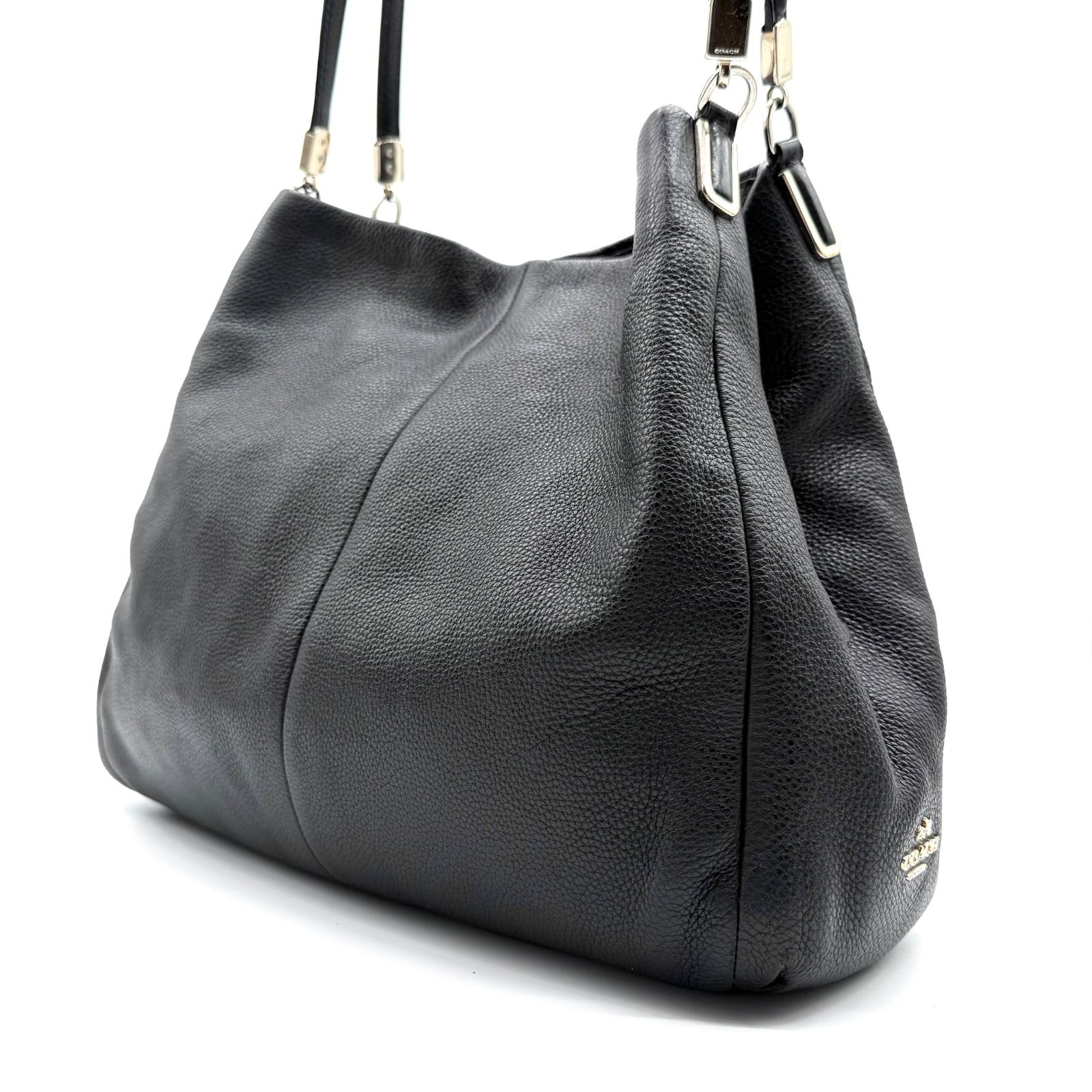 良品】COACH y2k handbag black leather unisex COACH コーチ 
