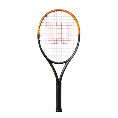 新品 Wilson(ウイルソン) 硬式 テニスラケット ジュニア [ガット張り上げ済] バーンスピン Black/Orange 26インチ WR171510U