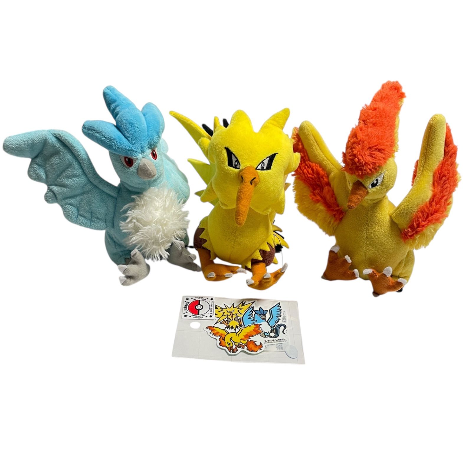 中古】ポケモン fit ぬいぐるみ 3体セット フリーザー サンダー