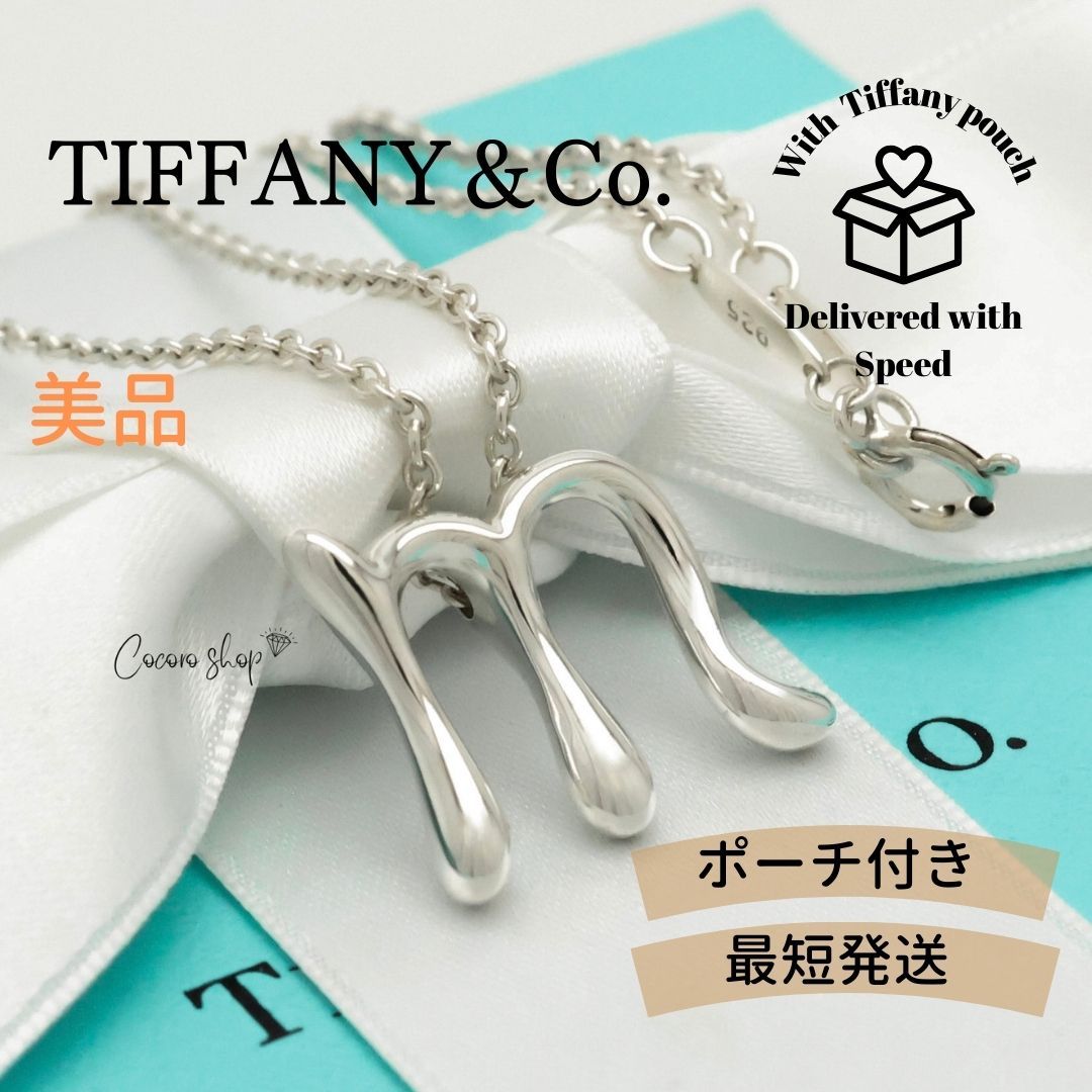 美品】ティファニー TIFFANY&Co. ノーツ レター M イニシャル 