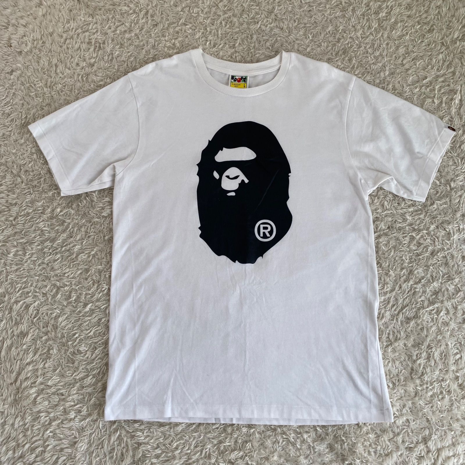 極美品！A BATHING APE　エイプ　Tシャツ　ビッグロゴ　サイズL