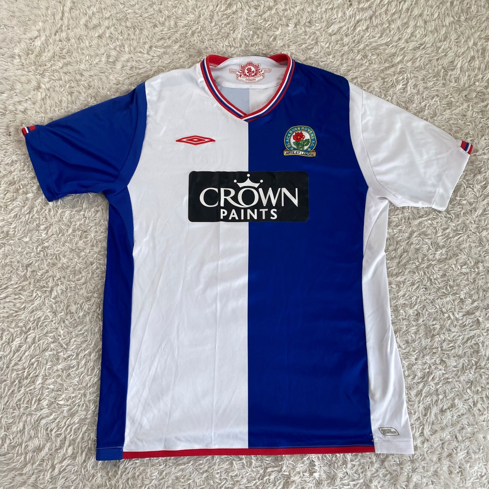 美品！ブラックバーン・ローヴァーズ　Blackburn Rovers イングランドプレミアリーグ　2009-2010 ユニホーム　アンブロ