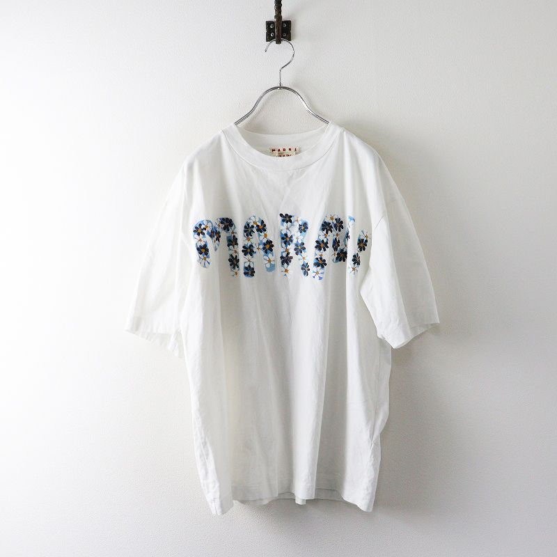 イタリア製 マルニ MARNI デイジープリント Tシャツ 36｜ホワイト トップス カットソー オーバーサイズ ブラウス【2400014866285】