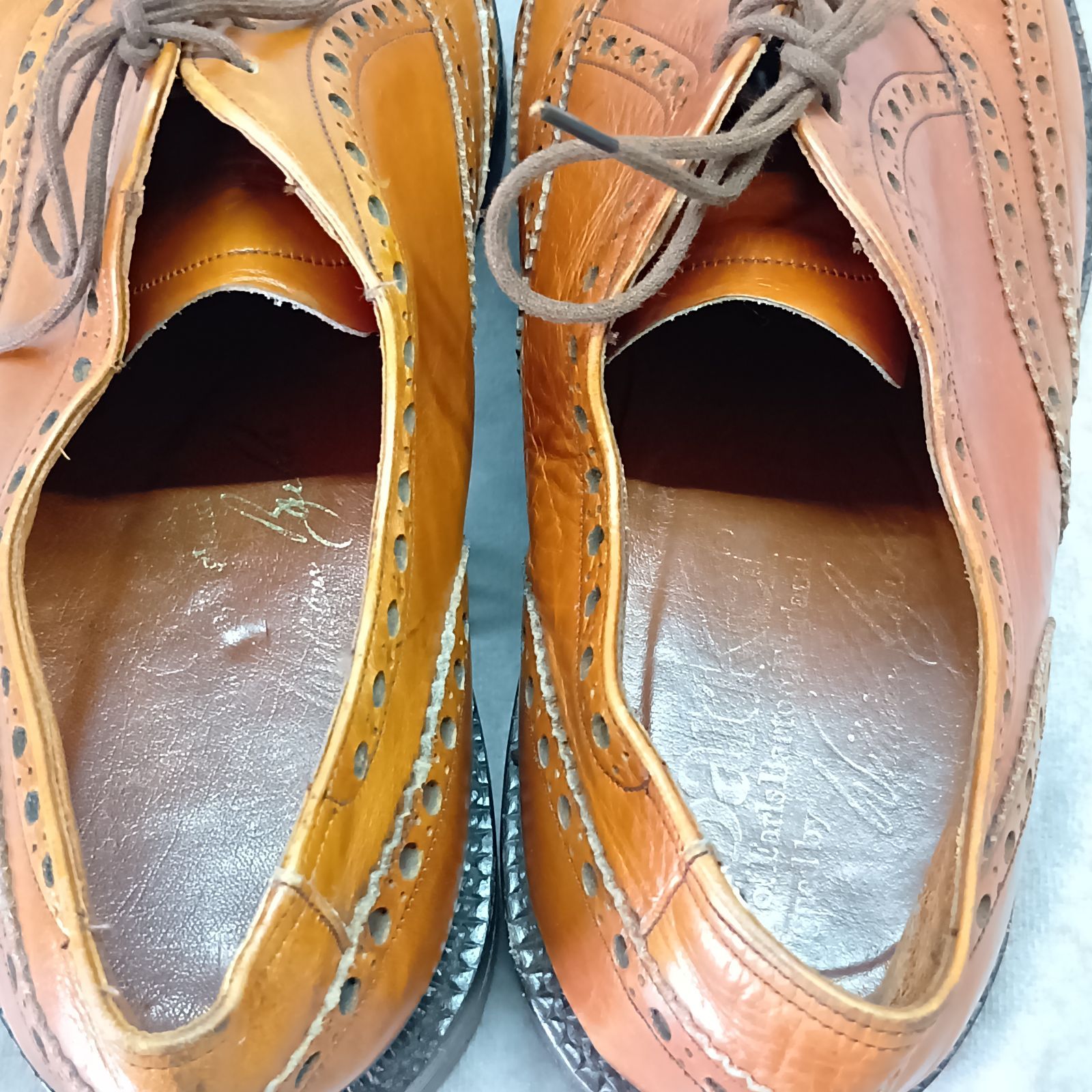 Barker ウィングチップ 革靴 サイズ8 1/2 ブラウン ドレスシューズ 