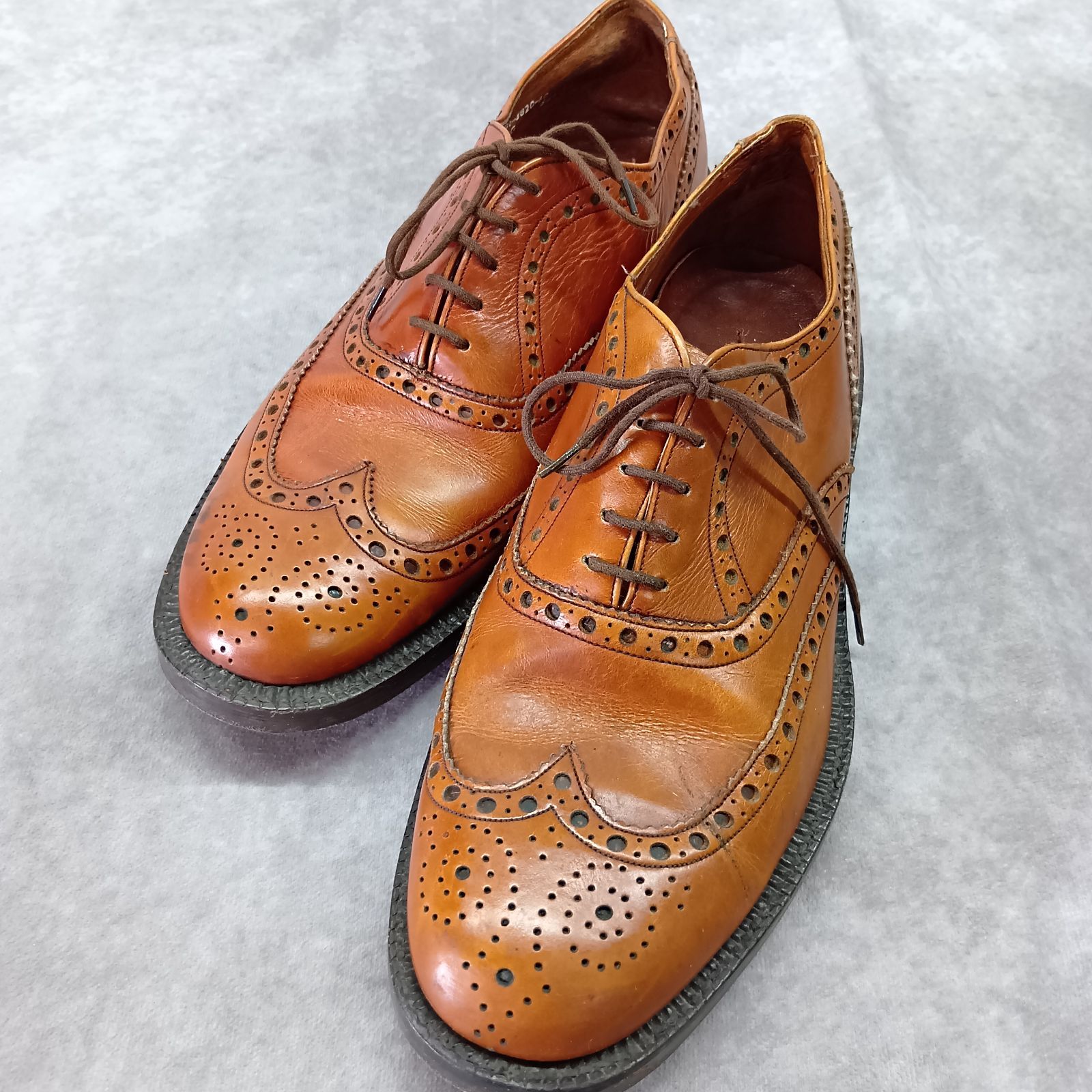 Barker ウィングチップ 革靴 サイズ8 1/2 ブラウン ドレスシューズ 
