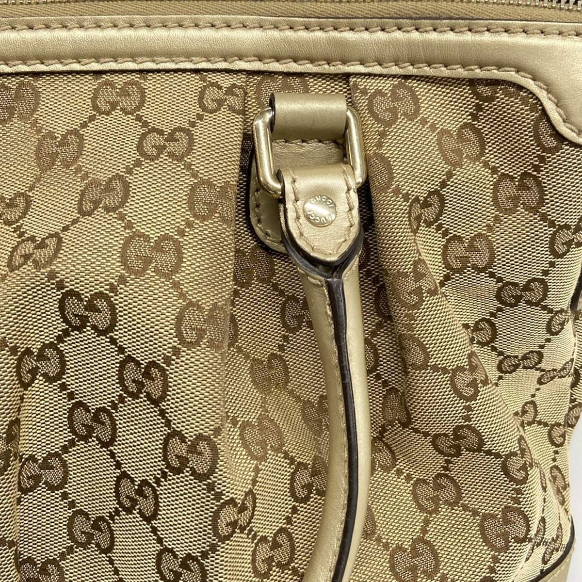 GUCCI(グッチ) ハンドバッグ スーキー/GG柄 247902 ゴールド×ベージュ 