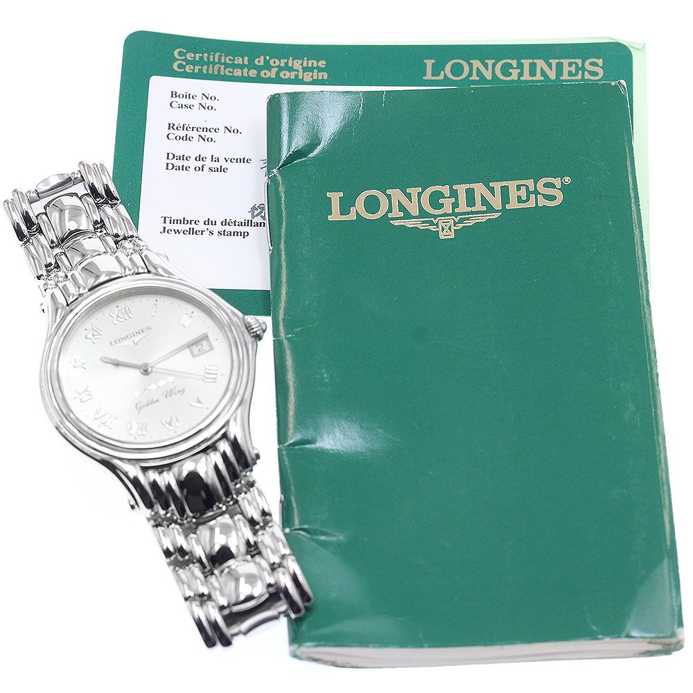 ロンジン LONGINES L3.606.4 ゴールデンウイング デイト クォーツ 