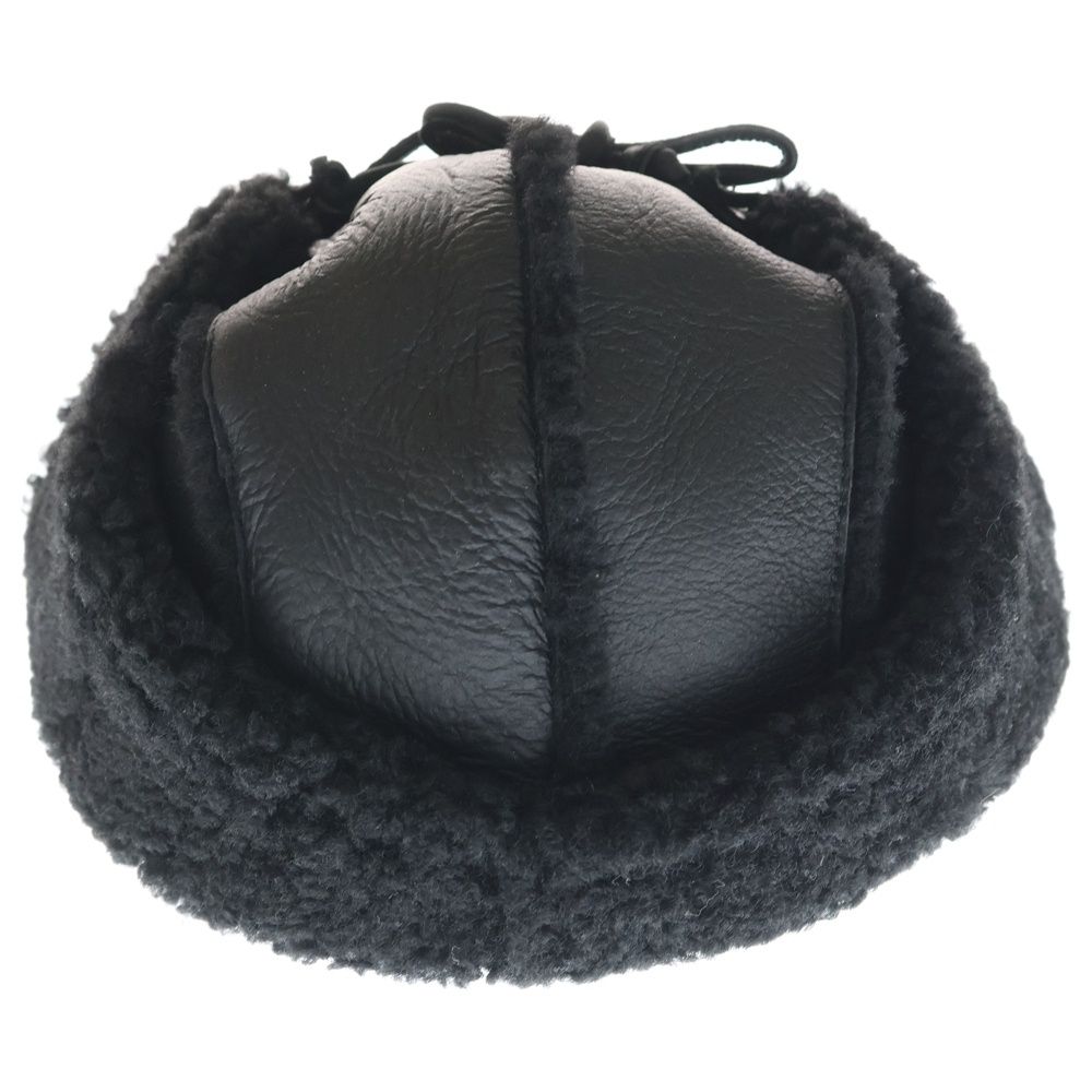 SUPREME シュプリーム 25AW Shearling Lined Earflap Cap シアリング ラインド イヤーフラップ キャップ ブラック SUPREME (シュプリーム) 25AW Shearling Lined Earflap Cap シアリング