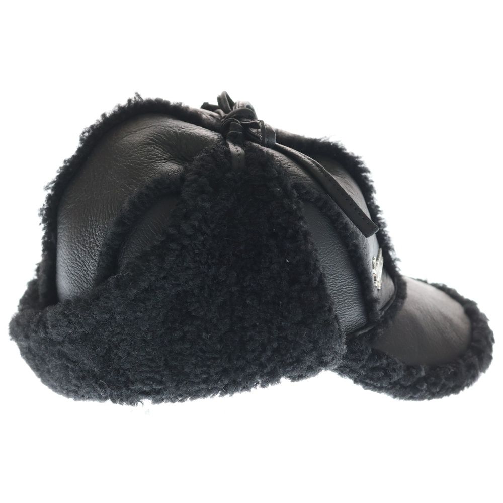 SUPREME シュプリーム 25AW Shearling Lined Earflap Cap シアリング ラインド イヤーフラップ キャップ ブラック SUPREME (シュプリーム) 25AW Shearling Lined Earflap Cap シアリング