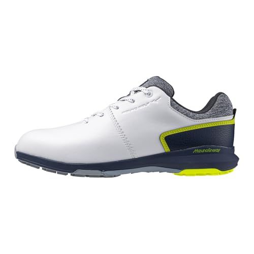 Brand New [Mizuno] Next-Light Energy Mens 51GQ2440 White x Navy 25.5 cm 4E Golf Shoes