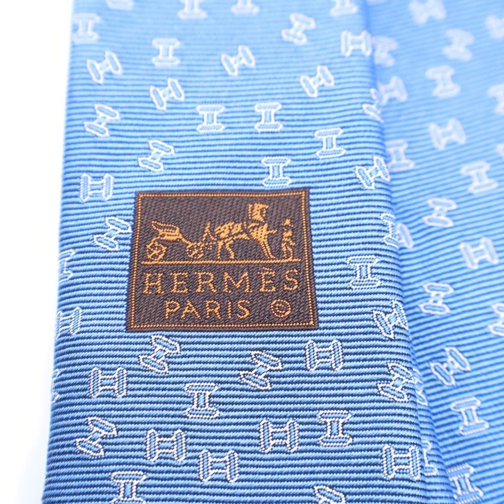 HERMES (エルメス) H C'est la Fete Hロゴ シルクネクタイ 33932IT