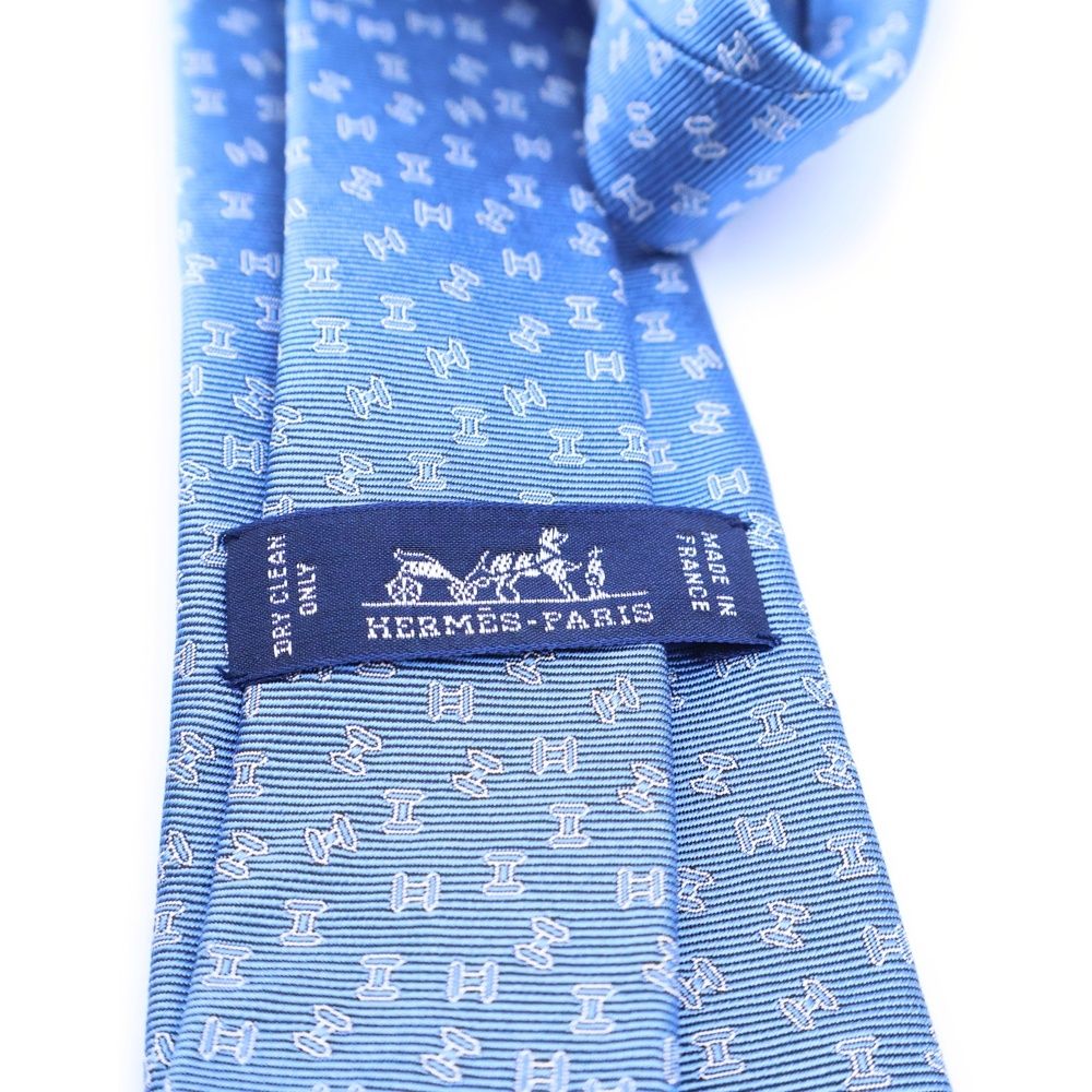 HERMES (エルメス) H C'est la Fete Hロゴ シルクネクタイ 33932IT