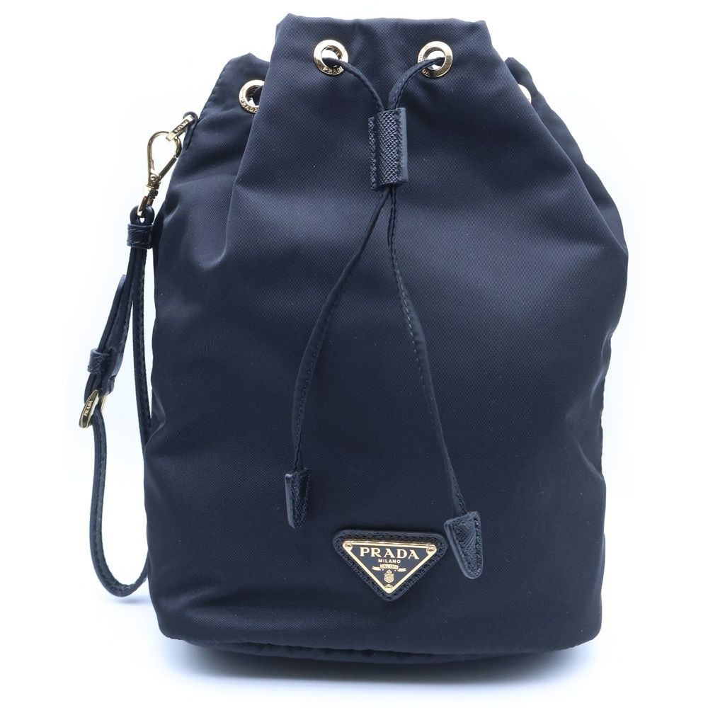 PRADA (プラダ) RE-NYLON リナイロン ポーチ 巾着 ブラック - メルカリ