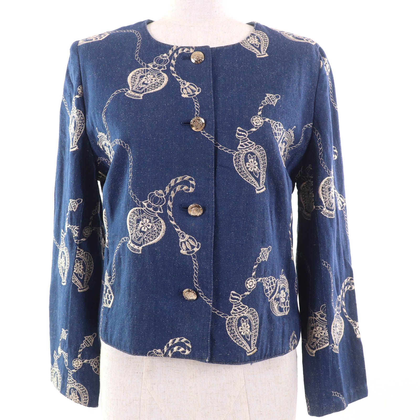 ドンドン見直し】人気☆LEONARD レオナール シルク100％ ロゴボタン 総