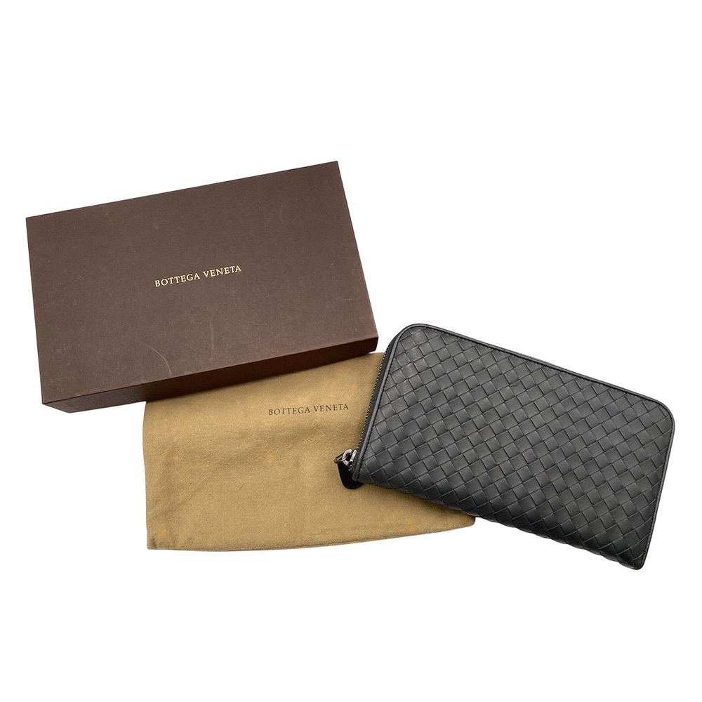 中古】ボッテガ ヴェネタ BOTTEGA VENETA ラウンドファスナー イントレ 