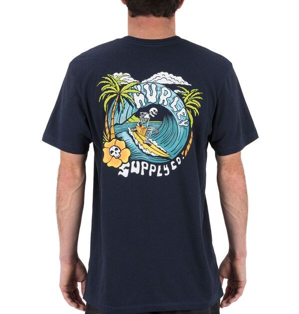 ハーレー シャツ トップス メンズ Hurley Men\'s Ace Vista Short Sleeve Polo Black Heather