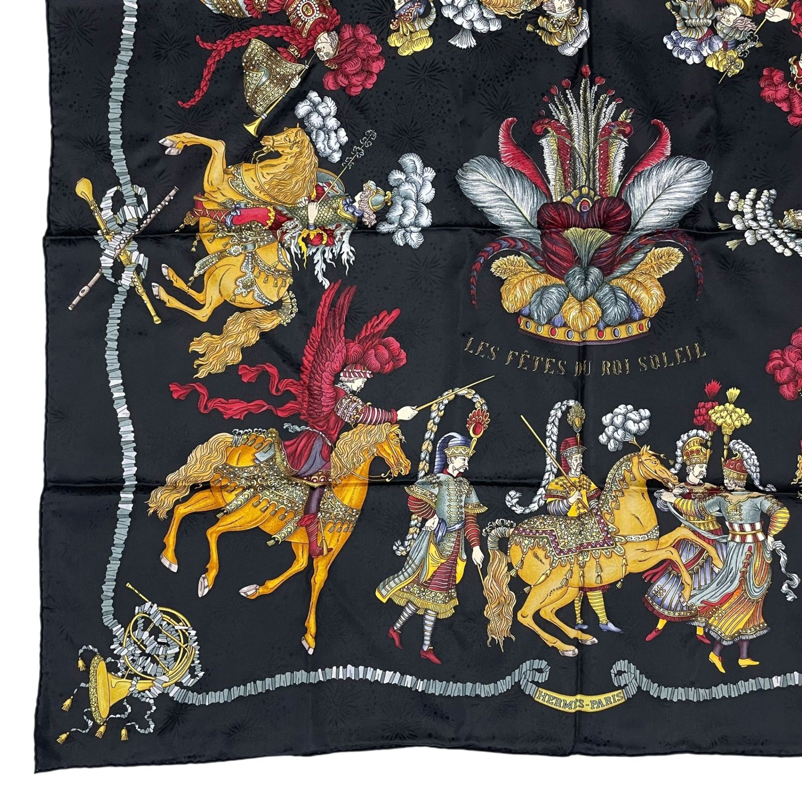 極美品 HERMES エルメス スカーフ シルク カレ90 Les Fêtes du Roi