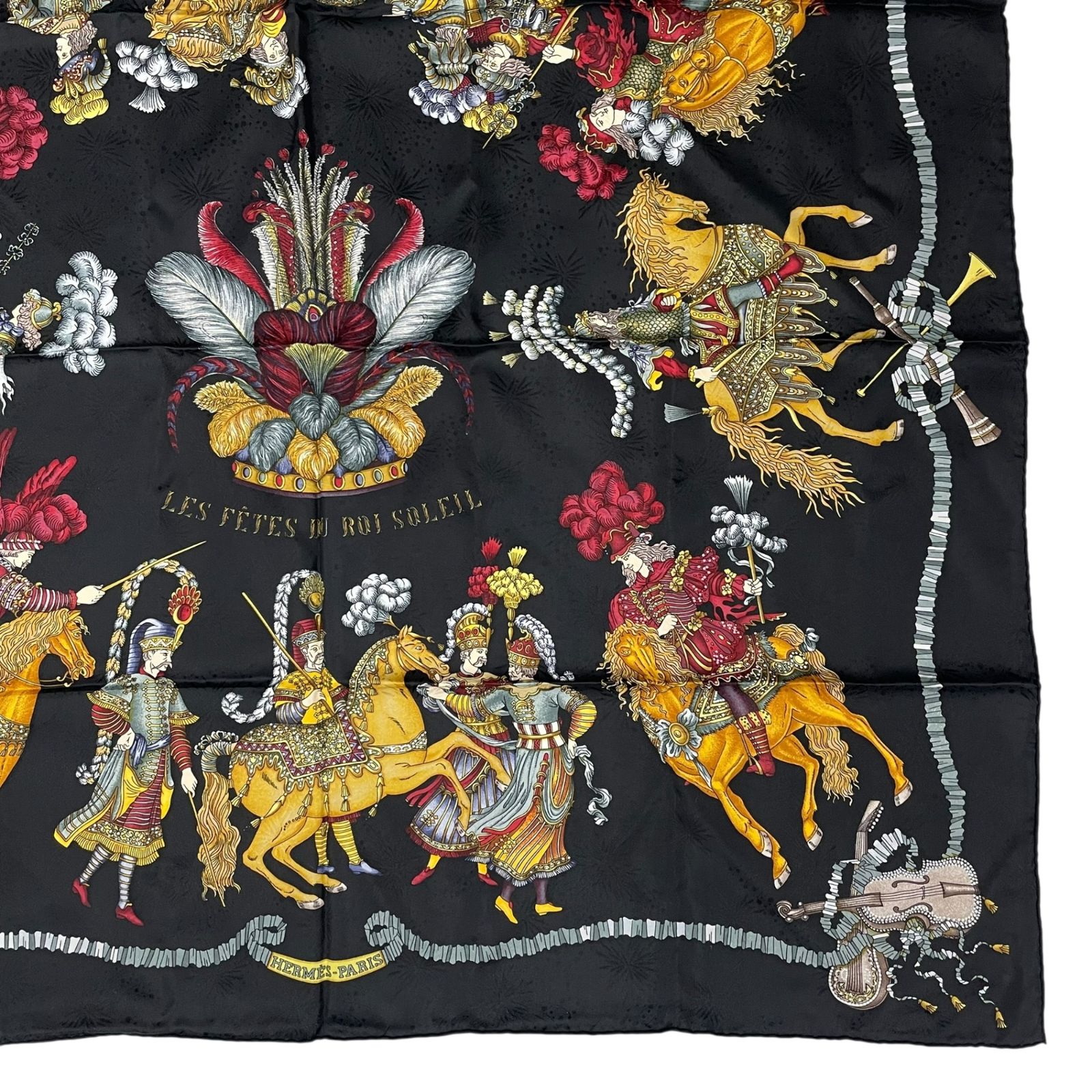 極美品 HERMES エルメス スカーフ シルク カレ90 Les Fêtes du Roi