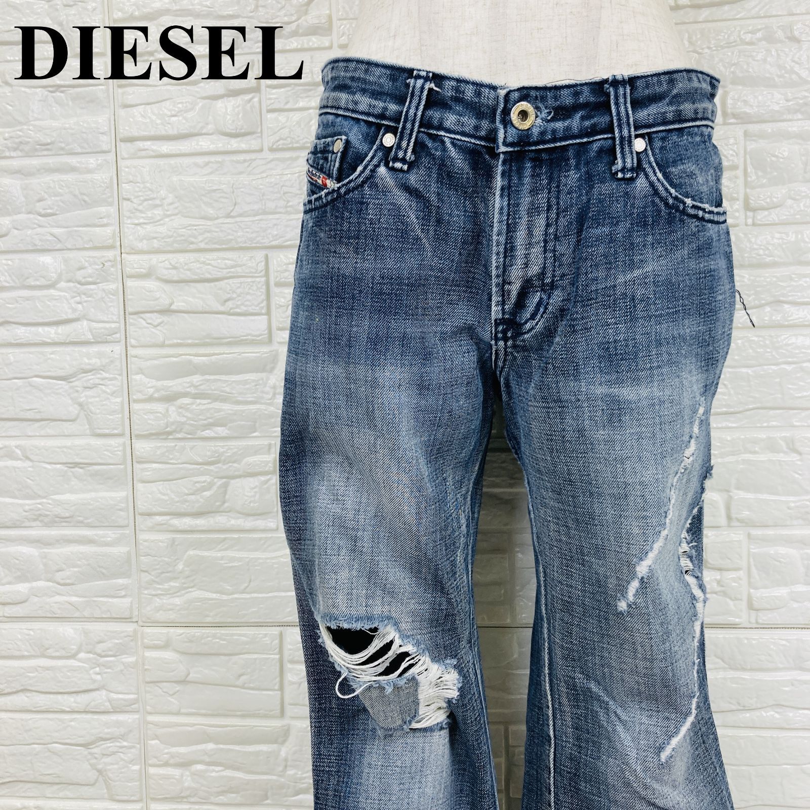 DIESEL ディーゼル デニムパンツ ダメージ加工 ブルー 29 0266K