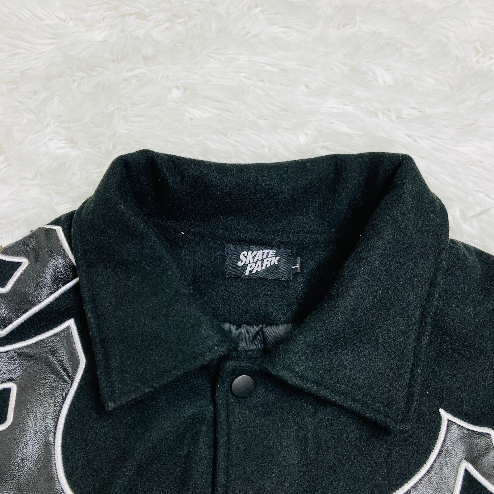 SKATE PARK スケートパーク スタジャン レザー切替 黒 0272K - メルカリ