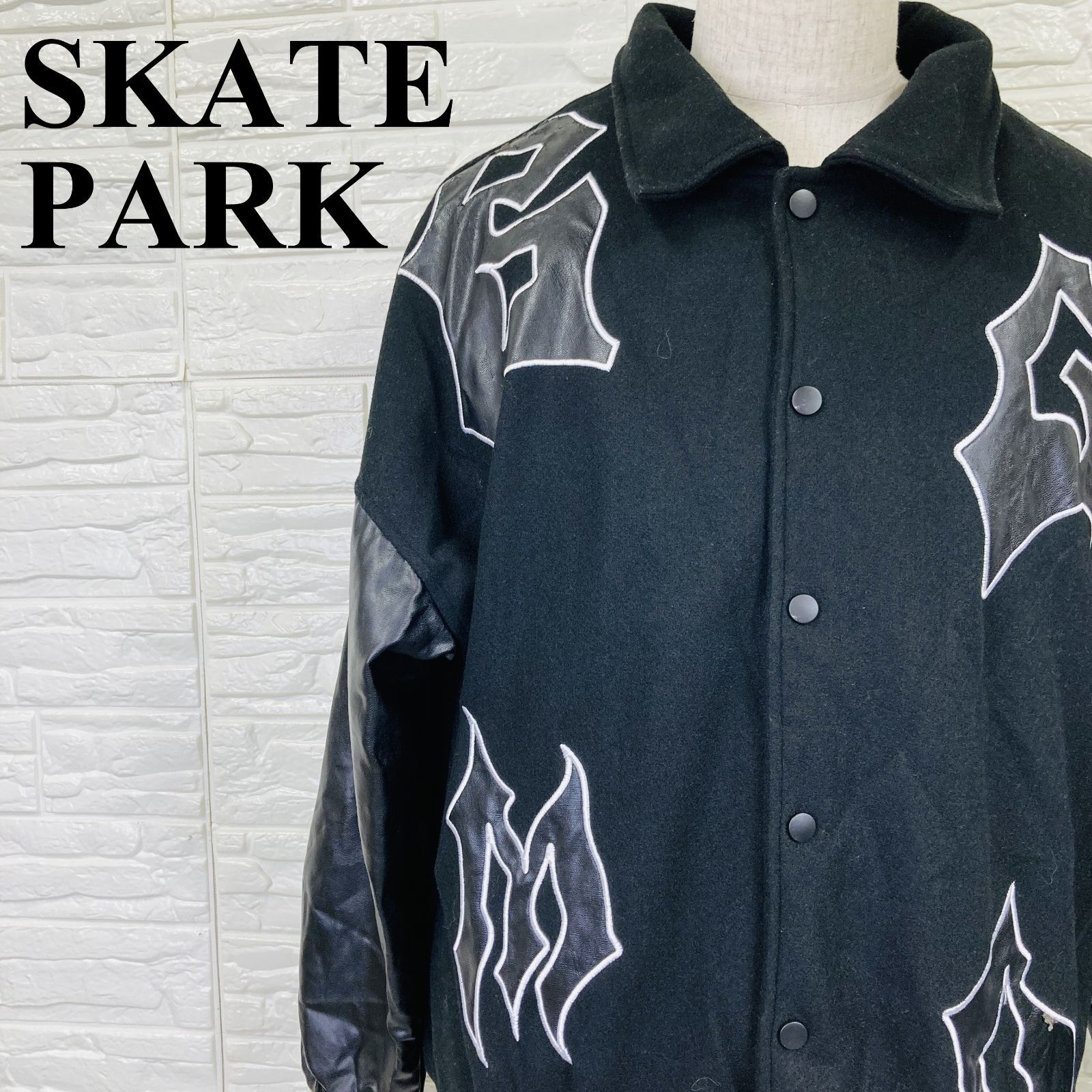 SKATE PARK スケートパーク スタジャン レザー切替 黒 0272K - メルカリ